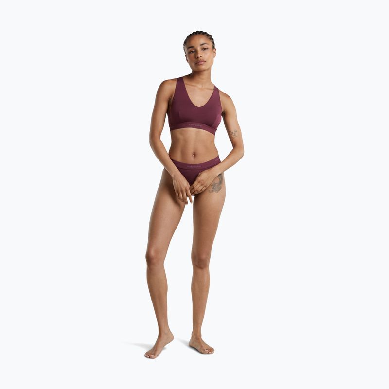 Sutien termoactiv icebreaker Merino 125 Cool-Lite Sprite Racerback dark berry 3