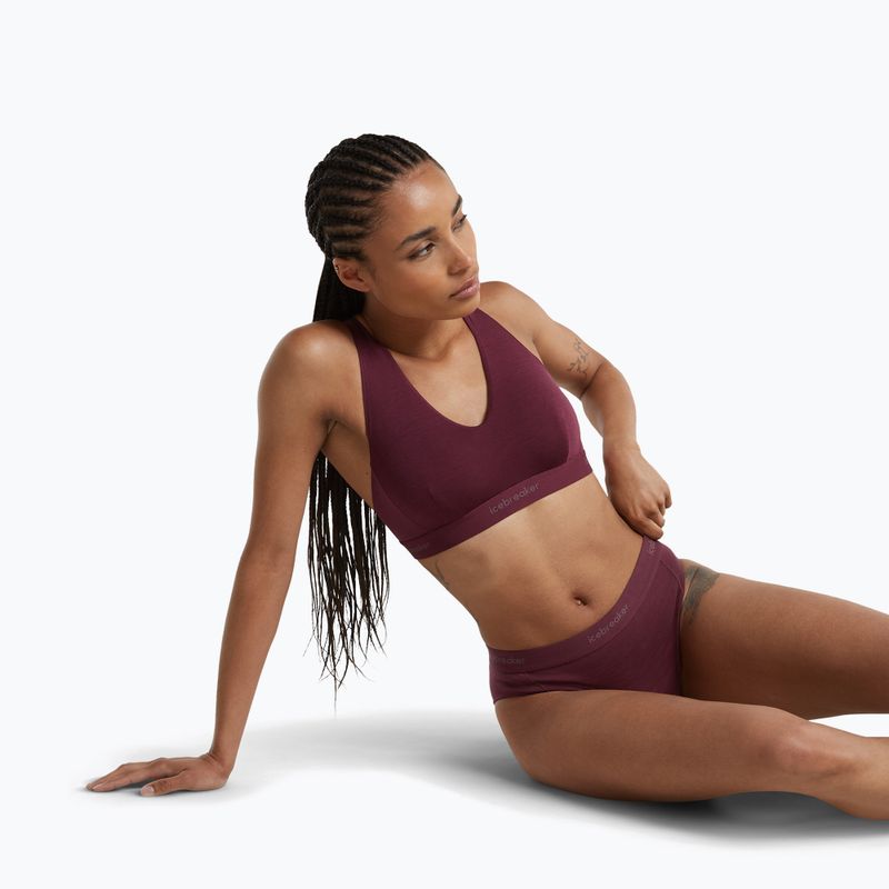 Chiloți termoactivi pentru femei Icebreaker Merino 125 Cool-Lite Sprite Hipster dark berry 5