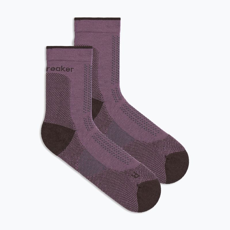 Șosete pentru femei Icebreaker Merino Hike+ Ultralight Quarter grey plum/bittersweet