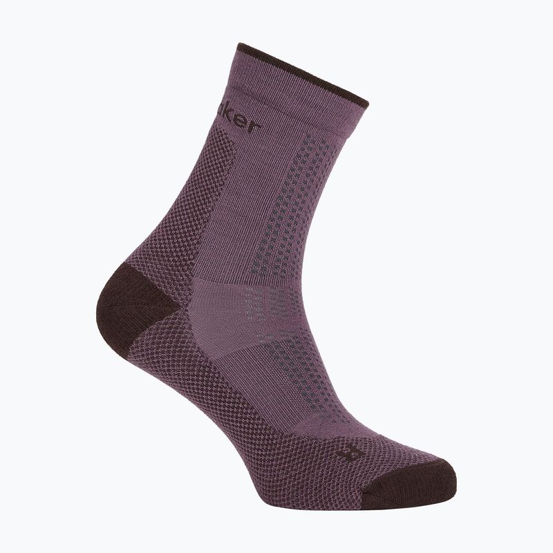 Șosete pentru femei Icebreaker Merino Hike+ Ultralight Quarter grey plum/bittersweet 2