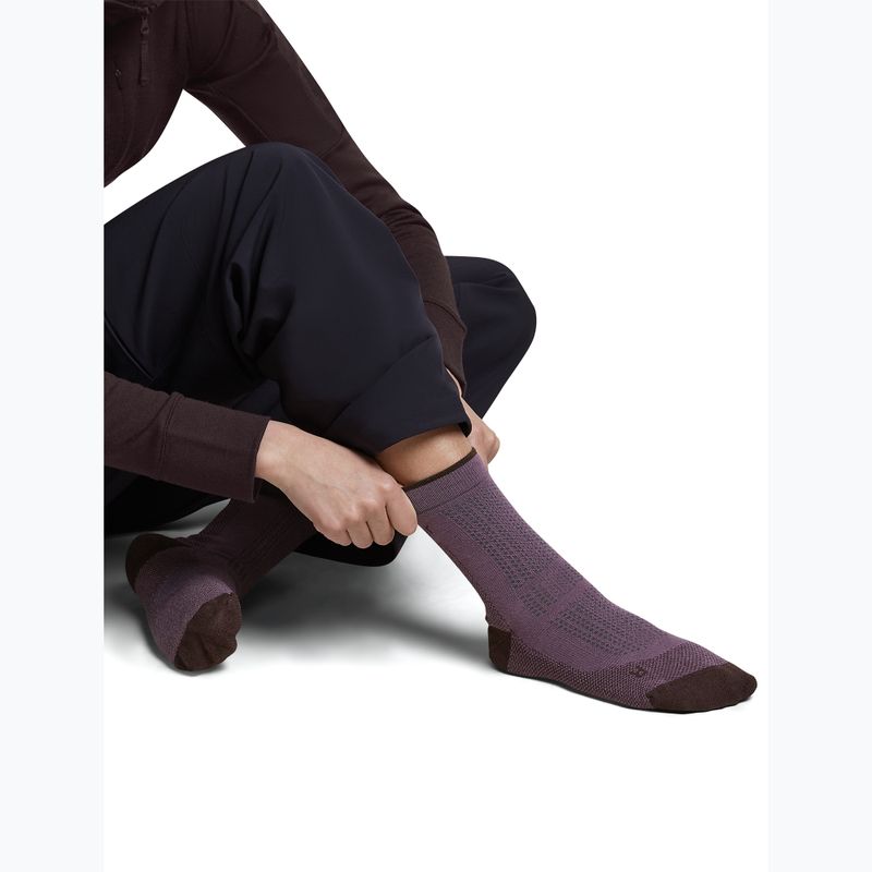 Șosete pentru femei Icebreaker Merino Hike+ Ultralight Quarter grey plum/bittersweet 4