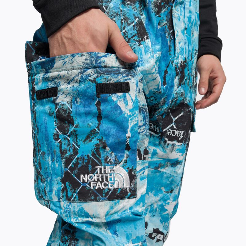 Pantaloni de snowboard pentru bărbați The North Face Printed Dragline Bib albastru NF0A7ZUG9C11 9