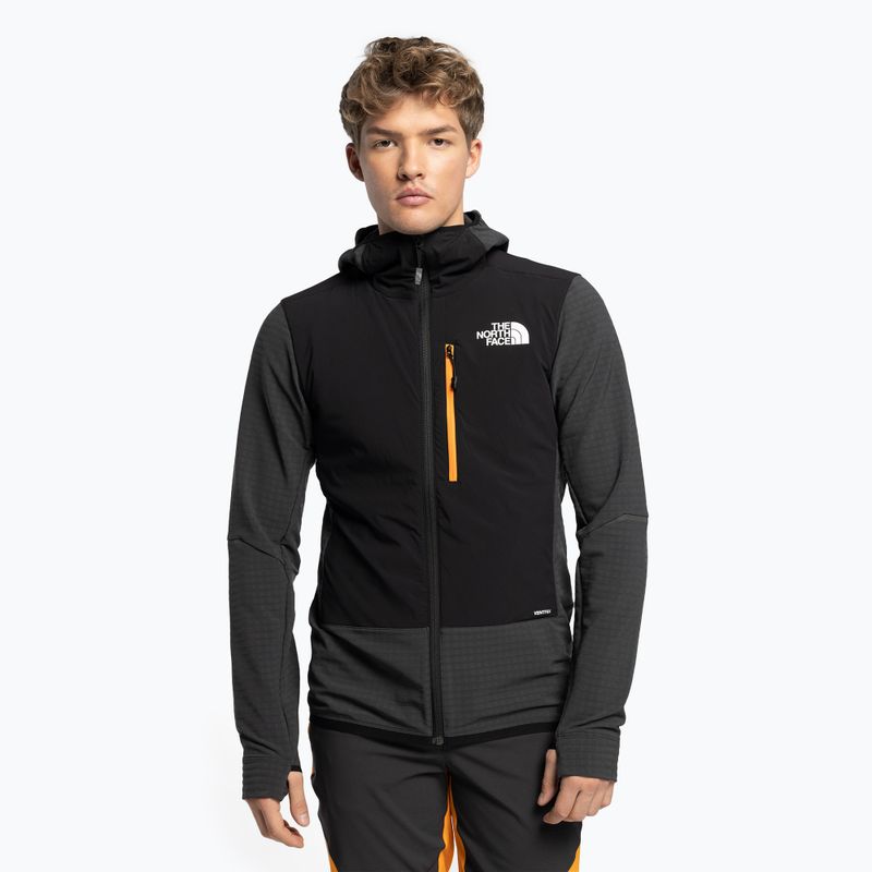 Bărbați The North Face Dawn Turn Hybrid Ventrix Midlayer gri NF0A7Z8QMN81 Ski Sweatshirt