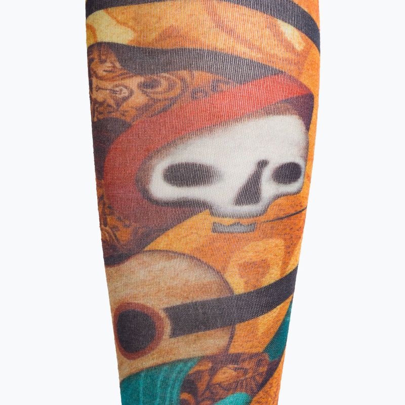 Bărbați Smartwool Ski Zero Cushion Memory Quilt Print OTC șosete portocalii SW001917150 3