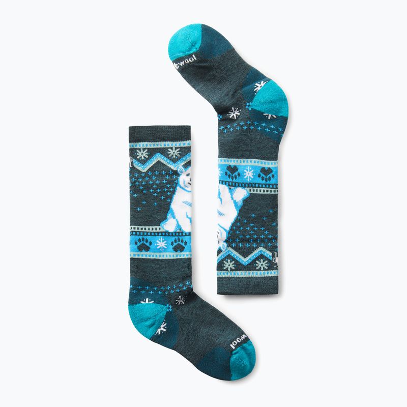 Șosete pentru copii Smartwool Wintersport Full Cushion Polar Bear Pattern OTC twilight blue 6