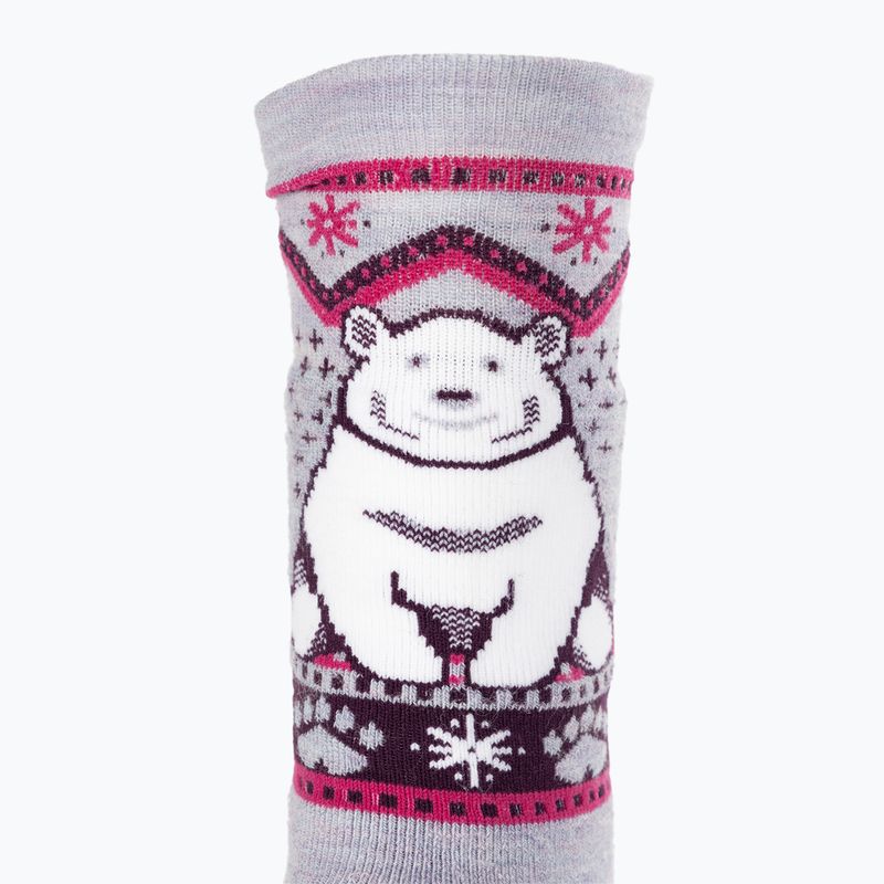 Șosete pentru copii Smartwool Wintersport Full Cushion Polar Bear Pattern OTC purple eclipse
