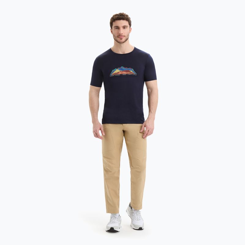 Tricou termic pentru bărbați icebreaker Tech Lite II 7 Mountain Tops albastru marin IB0A56VE4011 5