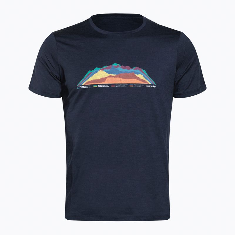 Tricou termic pentru bărbați icebreaker Tech Lite II 7 Mountain Tops albastru marin IB0A56VE4011 6
