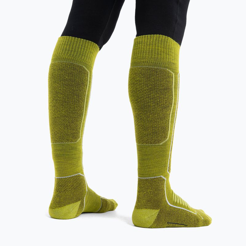 Șosete de schi pentru femei Icebreaker Ski+ Medium OTC bio lime/nightshade/snow