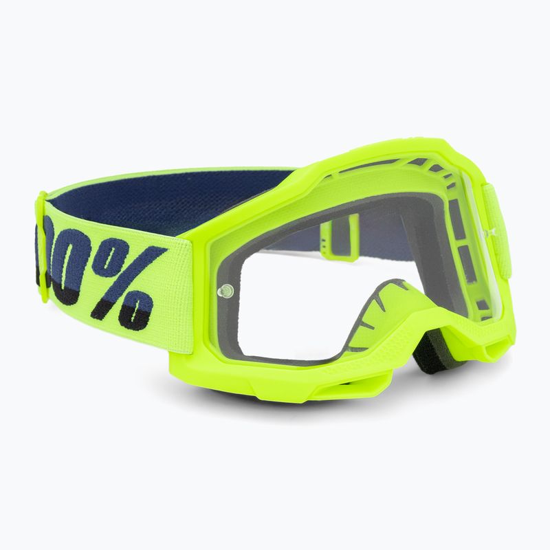 Ochelari de bicicletă pentru copii  100% Accuri 2 Junior fluo/yellow/clear