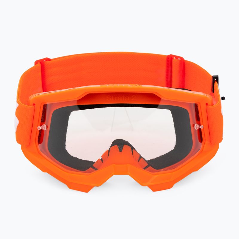 Ochelari de ciclism pentru bărbați 100% Strata 2 portocaliu/clear 50027-00005 2
