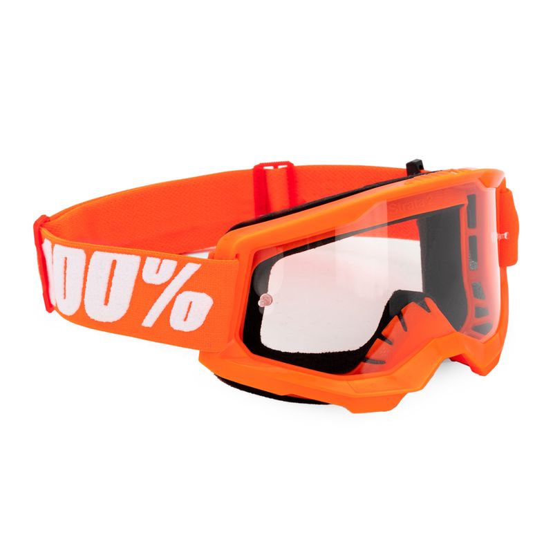 Ochelari de ciclism pentru bărbați 100% Strata 2 portocaliu/clear 50027-00005 6