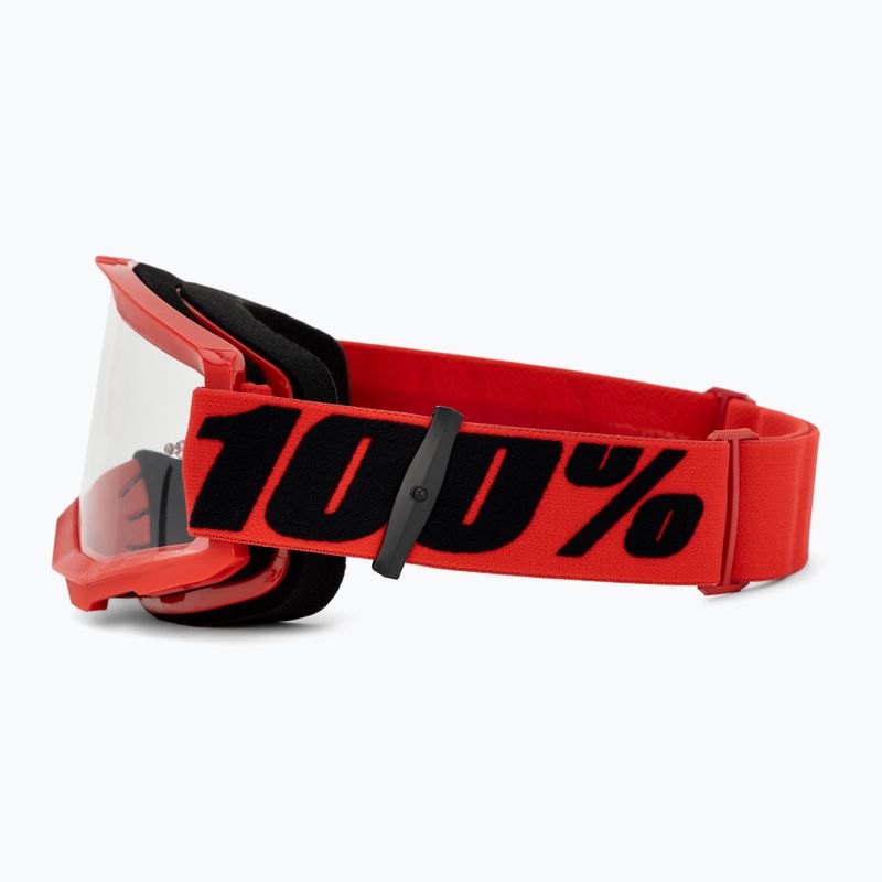 Ochelari de ciclism pentru bărbați 100% Strata 2 roșu/clear 50027-00004 4