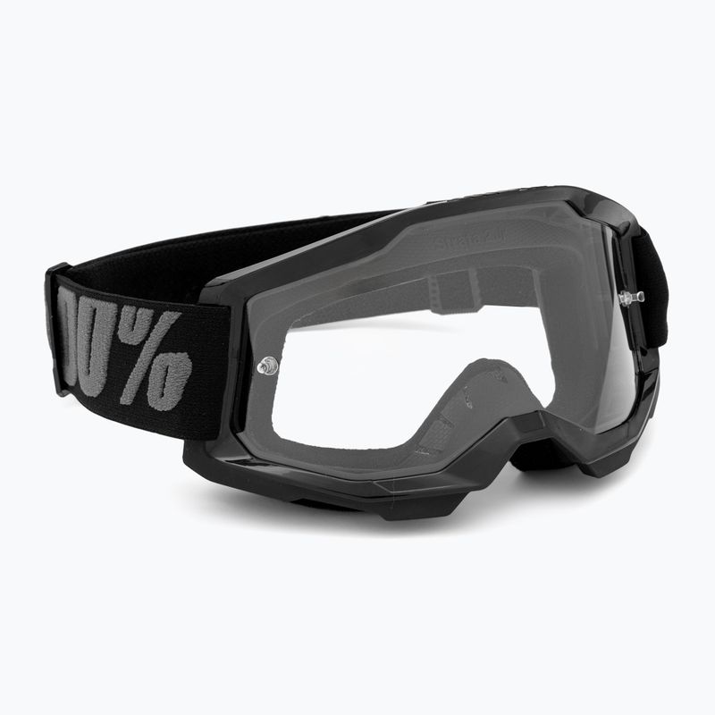 Ochelari de bicicletă pentru copii  100% Strata 2 Junior 50031-00001 black/clear