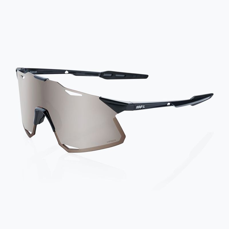 Ochelari de soare 100% Hypercraft gloss black/hiper silver mirror