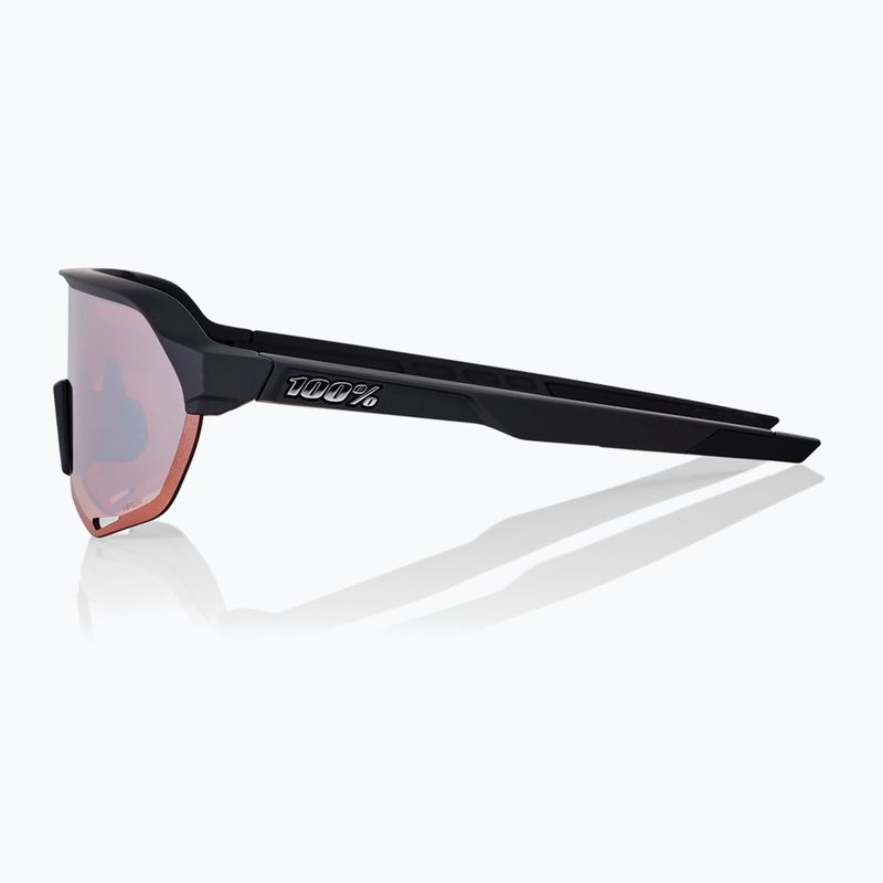 Ochelari de soare 100% S2 soft tact black/hiper crimson silver mirror 3