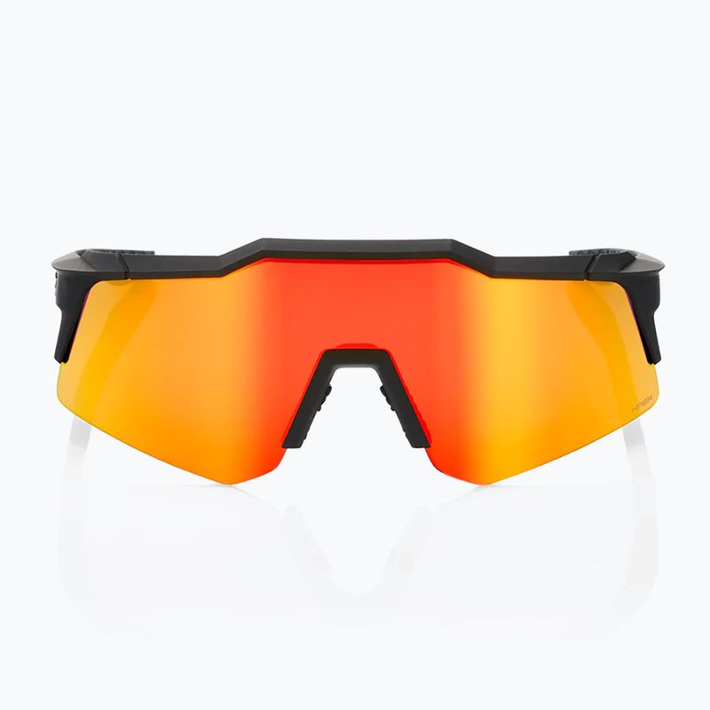 Ochelari de soare 100% Speedcraft XS soft tact black/hiper red multilayer mirror 2