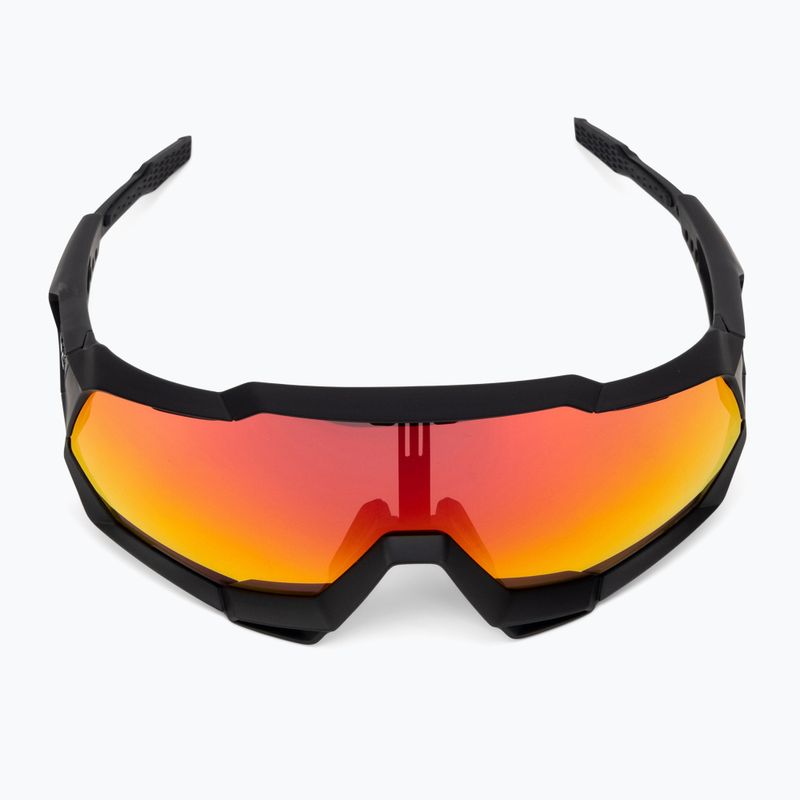 Ochelari de ciclism 100% Speedtrap soft tact negru/roșu cu oglindă multistrat 60012-00004 4