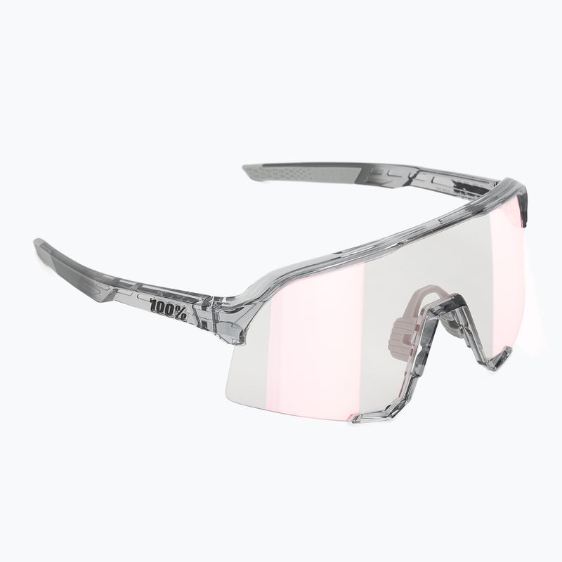 Ochelari de soare 100% S3 polished translucent grey/rose gold mirror photochrom