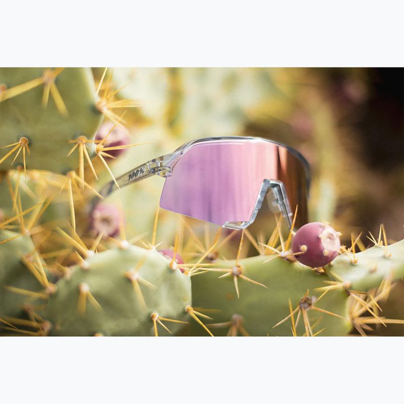 Ochelari de soare 100% S3 polished translucent grey/rose gold mirror photochrom 10