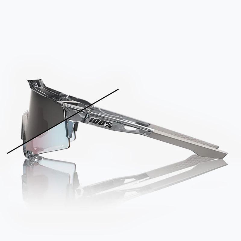 Ochelari de soare 100% Speedcraft polished translucent grey/rose gold mirror photochrom 3