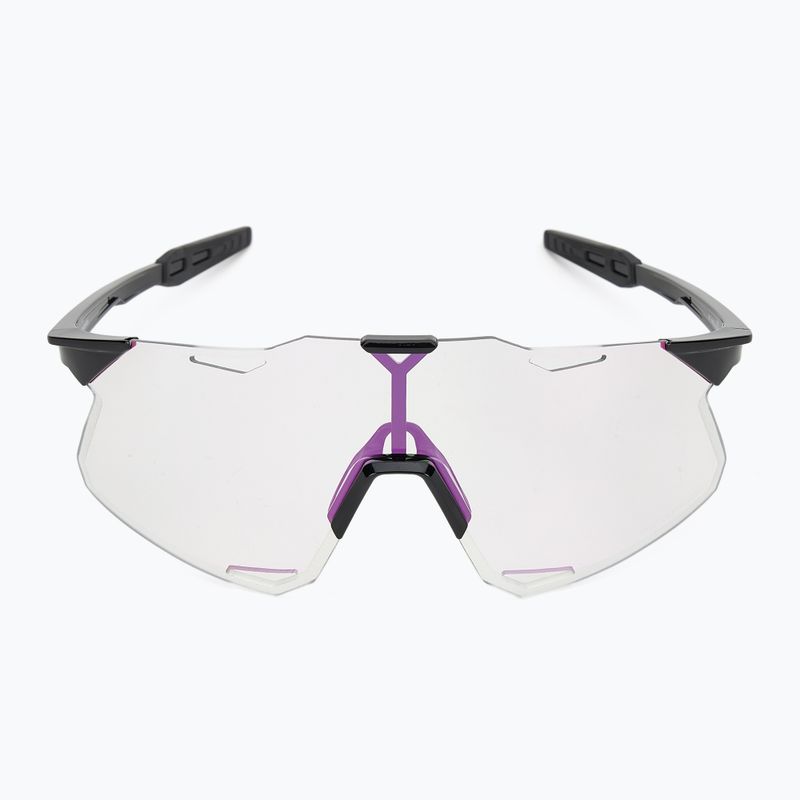 Ochelari de soare 100% Hypercraft gloss black/photochromic purple mirror 3