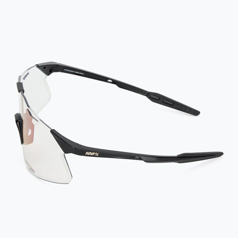 Ochelari de soare 100% Hypercraft gloss black/photochromic purple mirror 4