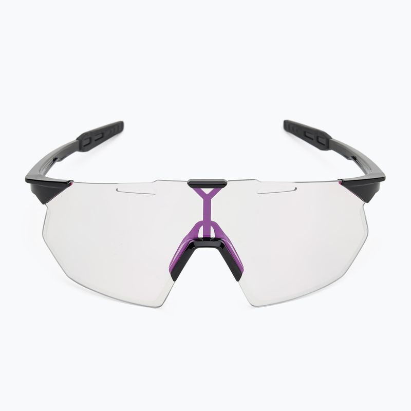 Ochelari de soare 100% Hypercraft SQ gloss black/photochromic purple mirror 3