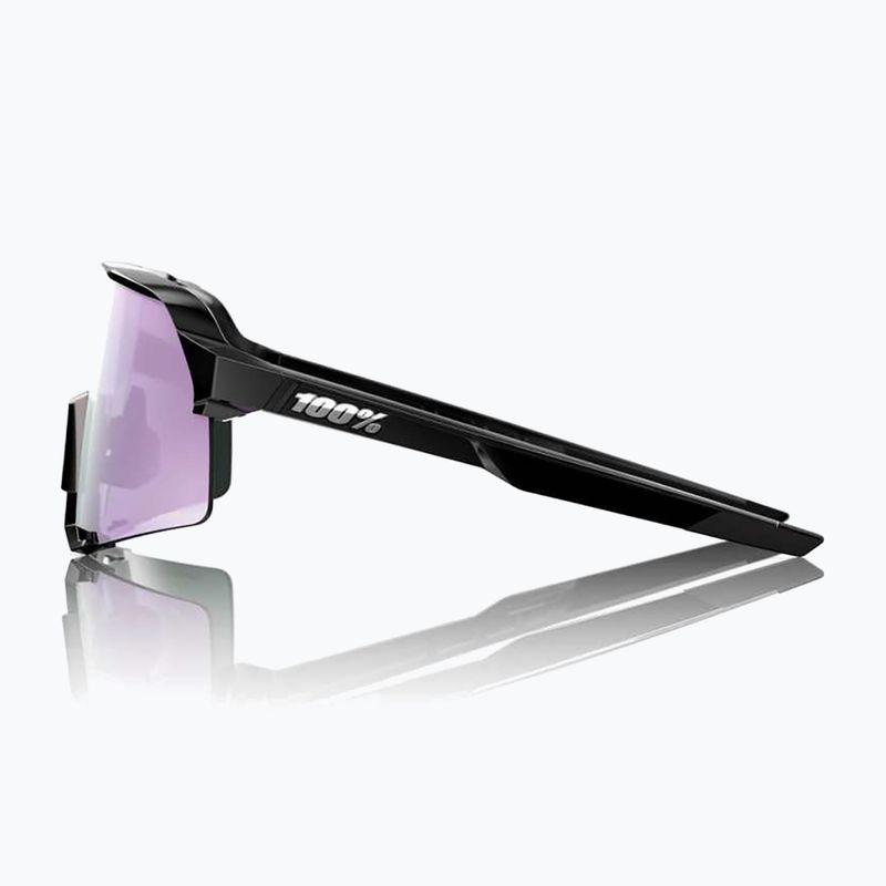 Ochelari de soare 100% S3 polished black/hiper polarized lavender mirror 3