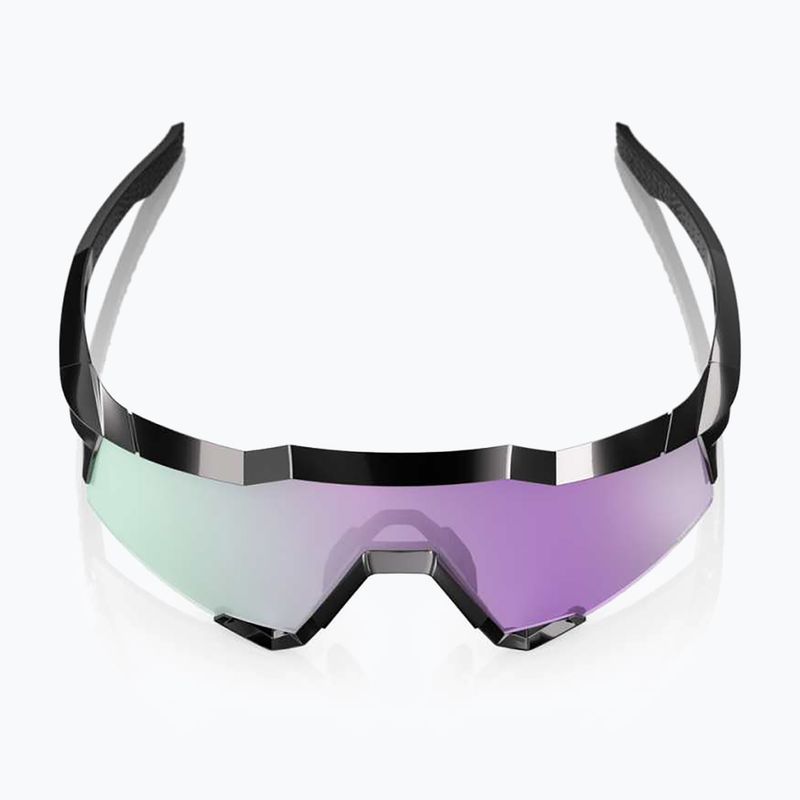 Ochelari de soare 100% Speedcraft polished black/hiper polarized lavender mirror 4