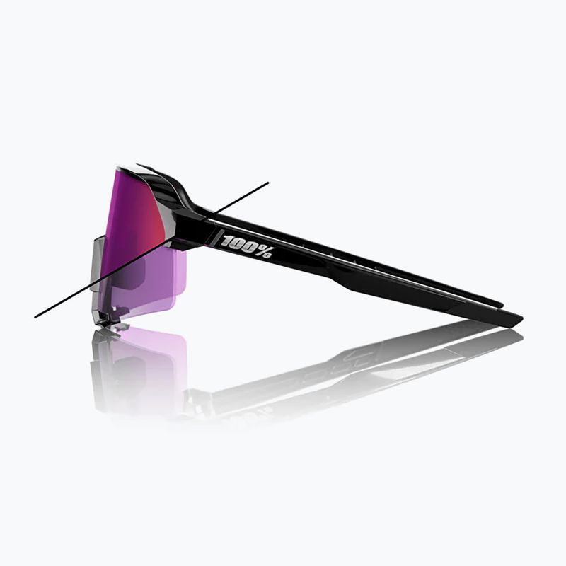 Ochelari de soare 100% S3 LE gloss black/purple flash mirror photochromic 2
