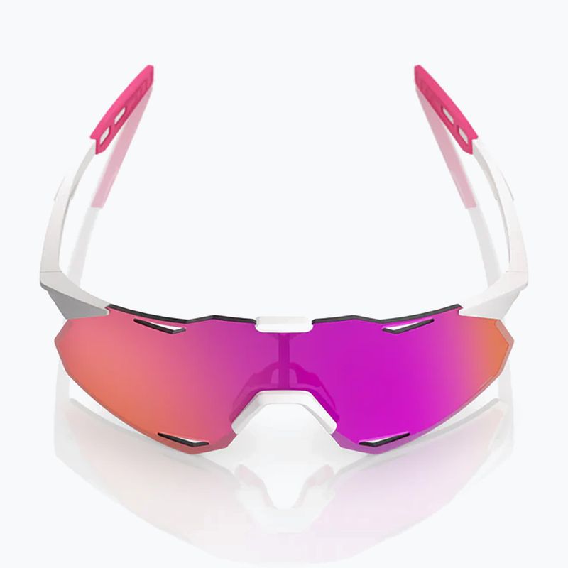 Ochelari de soare 100% Hypercraft XS matte white/pink/hiper vital pink mirror 3