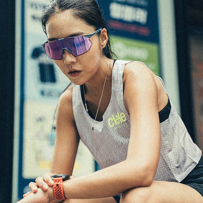 Ochelari de soare 100% Hypercraft SQ satin storm metallic/purple mirror 6