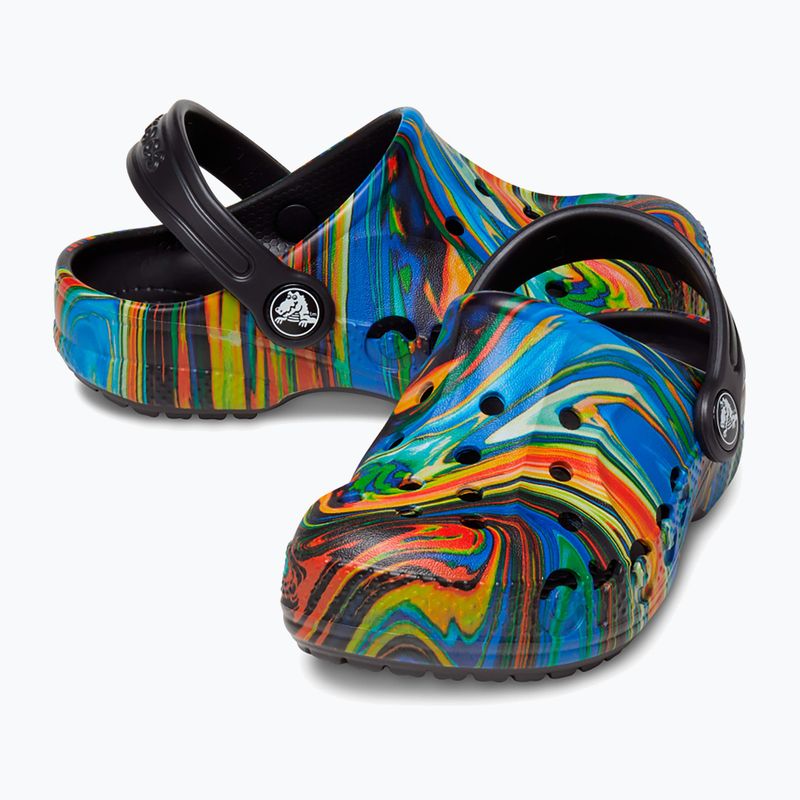 Papuci pentru copii Crocs Baya Graphic Clog black/multi 9