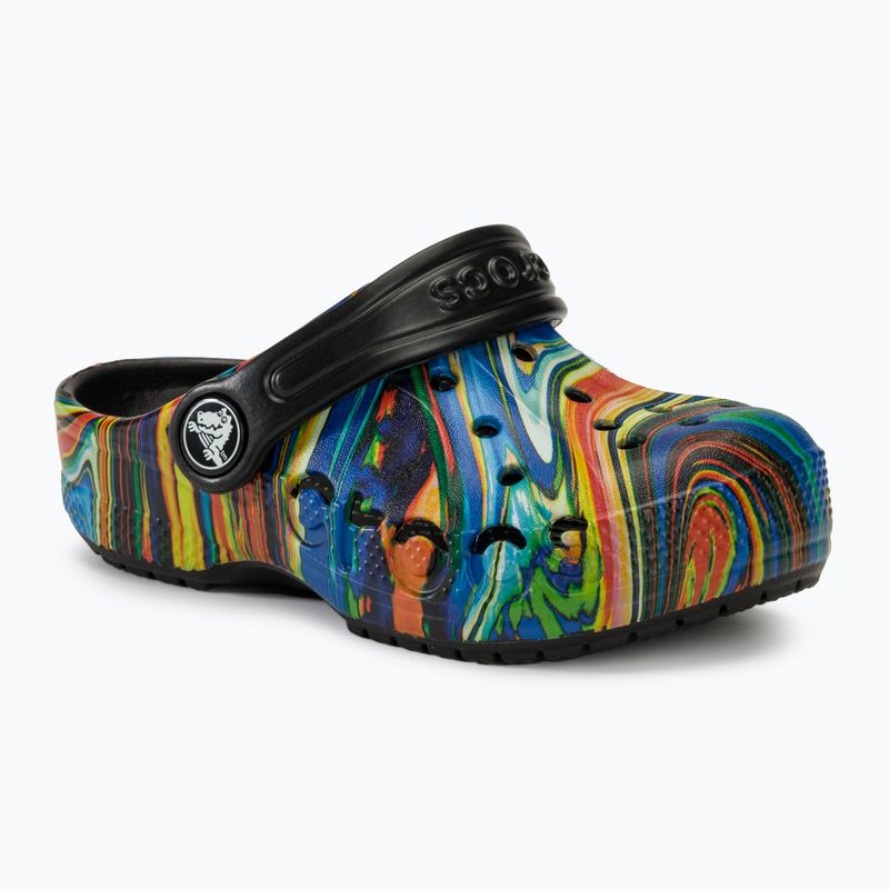 Papuci pentru copii Crocs Baya Graphic Clog black/multi 2