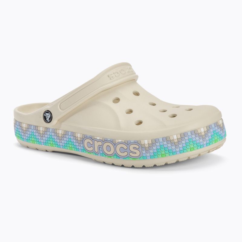 Papuci Crocs Bayaband Chevron Band Clog stucco/multi 2