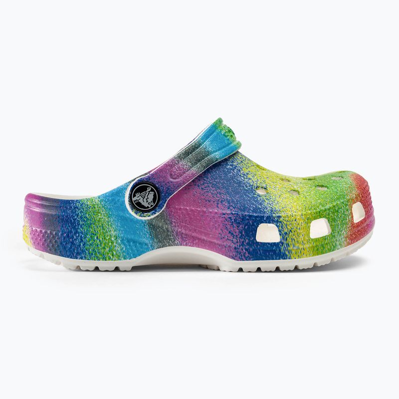 Șlapi de copii Crocs Classic Spray Dye alb/multi pentru copii