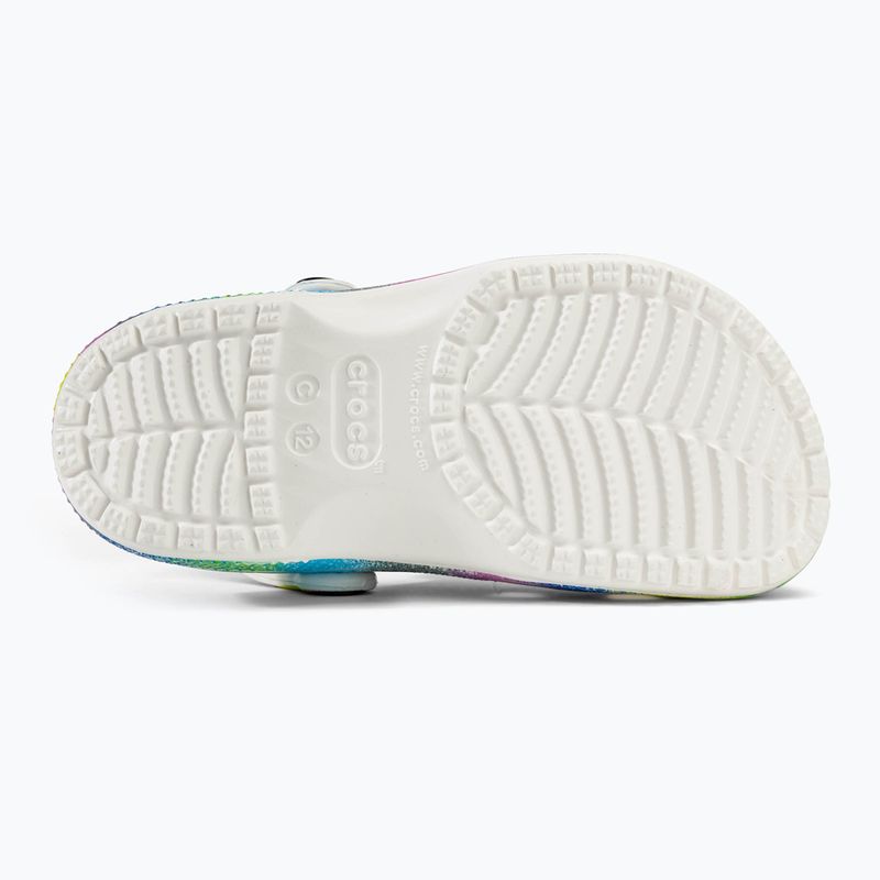 Șlapi de copii Crocs Classic Spray Dye alb/multi pentru copii