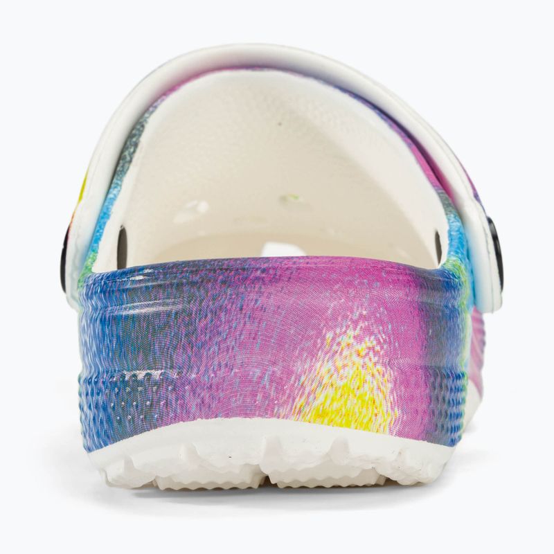 Șlapi de copii Crocs Classic Spray Dye alb/multi pentru copii