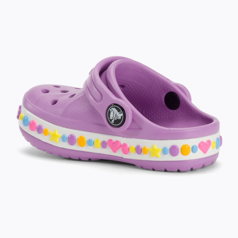 Papuci pentru copii Crocs Bayaband Charm Band Clog Toddler orchid 4