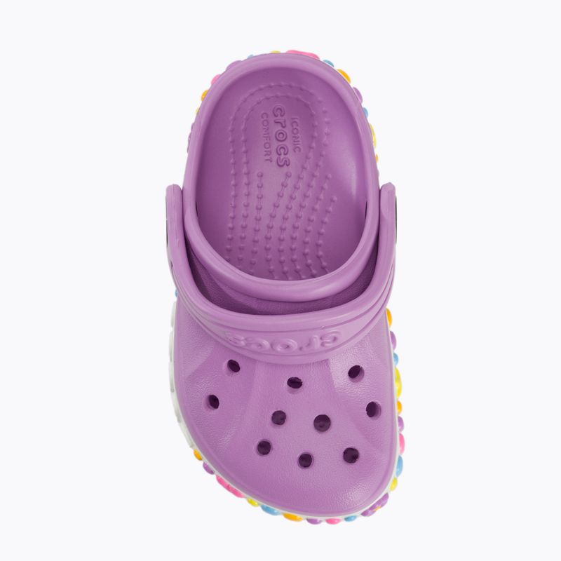 Papuci pentru copii Crocs Bayaband Charm Band Clog Toddler orchid 6