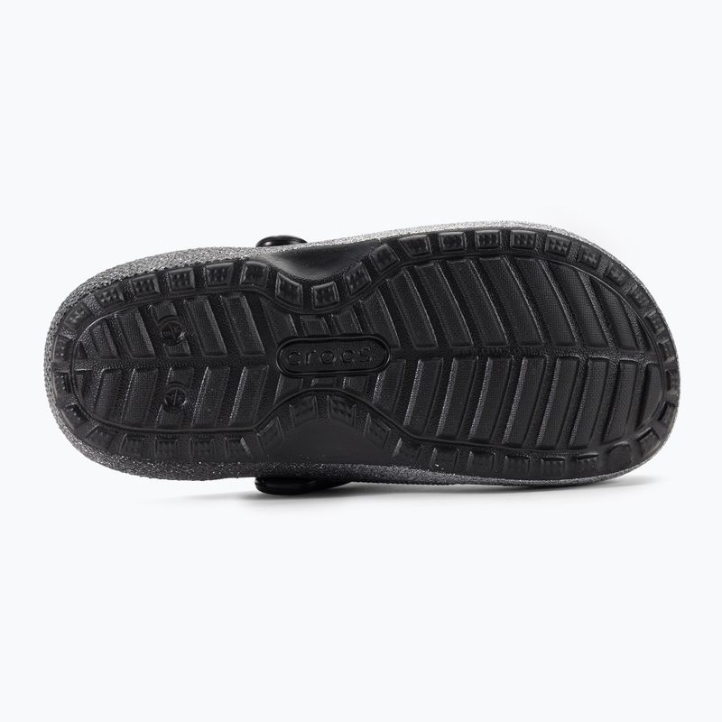 Crocs Classic Glitter Lined Clog negru/argintiu flip-flops negru/argintiu 6