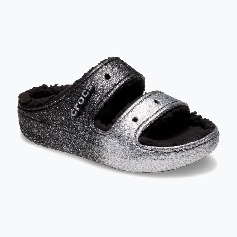 Papuci Crocs Classic Cozzzy Glitter Sandal black/silver