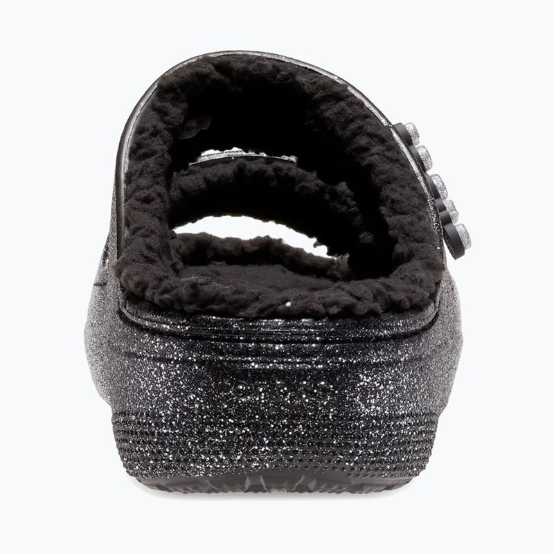 Papuci Crocs Classic Cozzzy Glitter Sandal black/silver 4