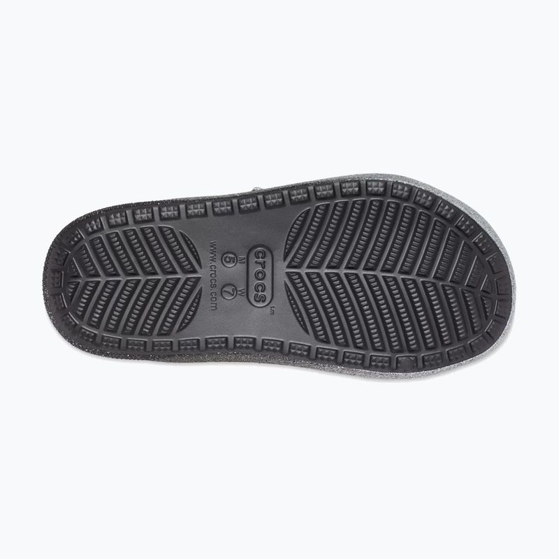 Papuci Crocs Classic Cozzzy Glitter Sandal black/silver 6
