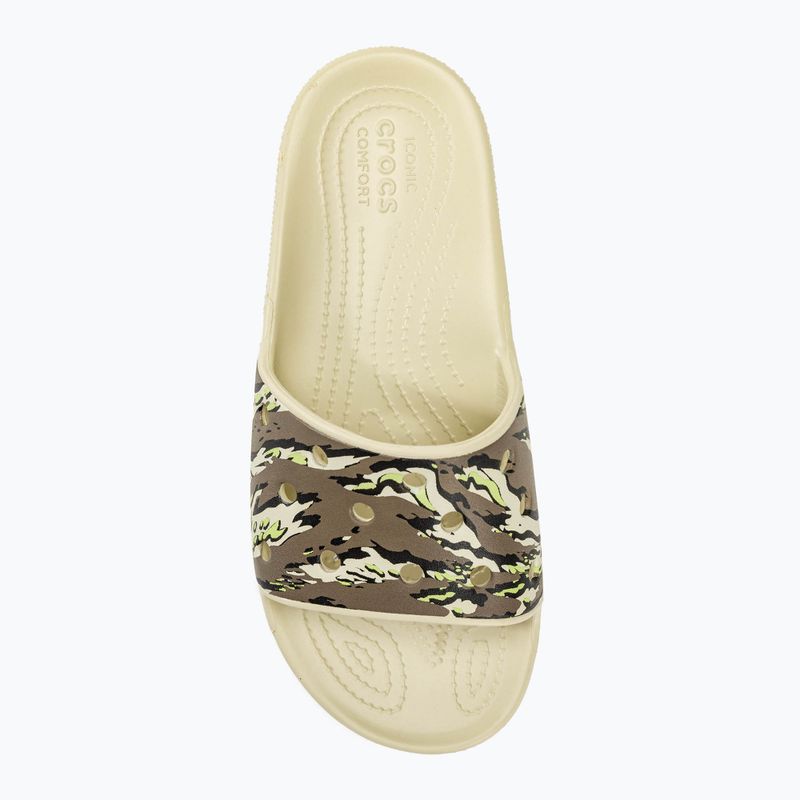 Șlapi Crocs Classic Printed bone flip-flops