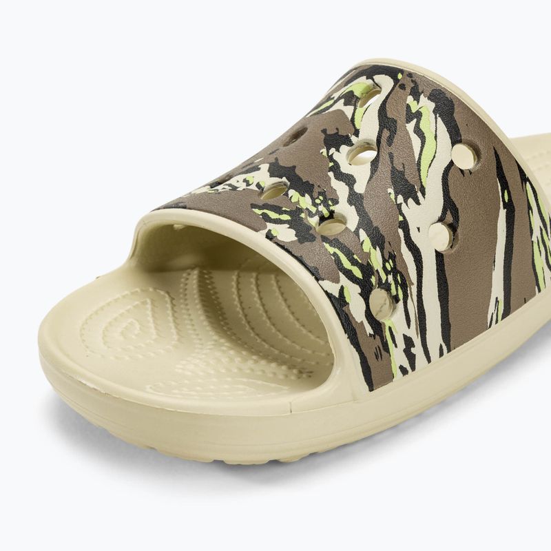 Șlapi Crocs Classic Printed bone flip-flops