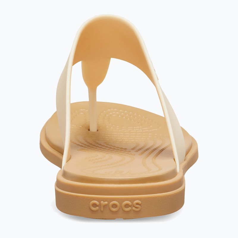 Papuci pentru femei Crocs Tulum Flip vanilla 10