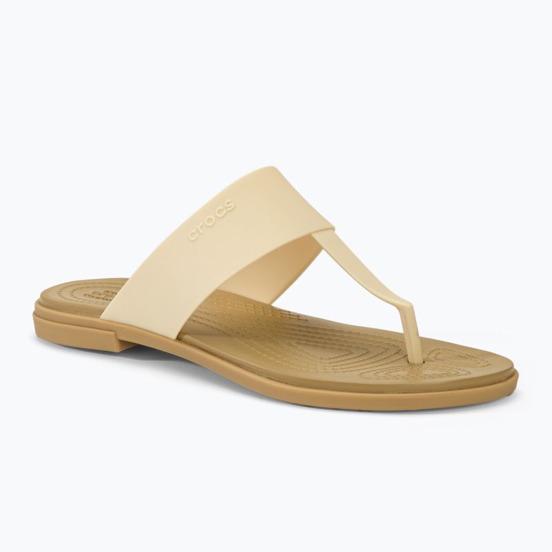 Papuci pentru femei Crocs Tulum Flip vanilla