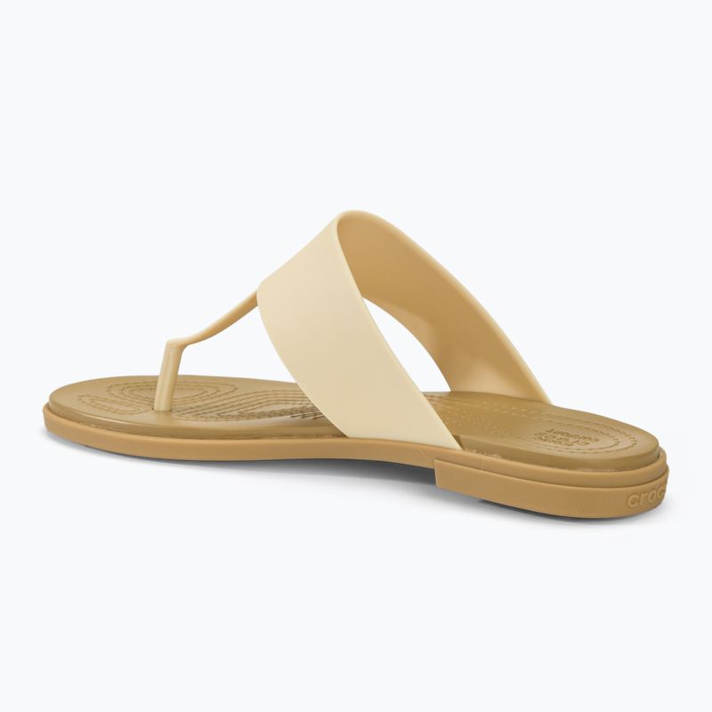 Papuci pentru femei Crocs Tulum Flip vanilla 3